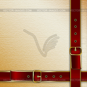 Belts with buckle - color vector clipart