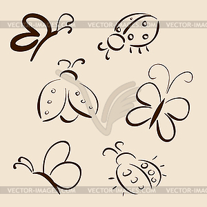 Hand drawn illustrations - vector clip art