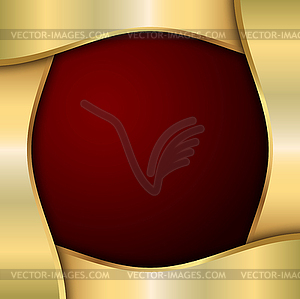 Red and gold template - vector image