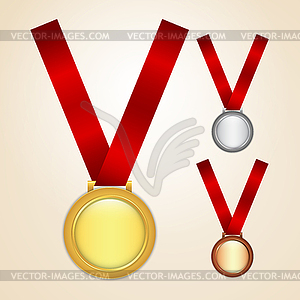 Set of medals - royalty-free vector image