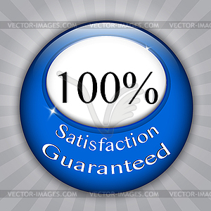 100% Satisfaction Guaranteed seal - vector image