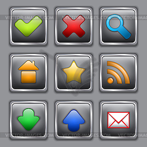 Graphic icon set - vector image