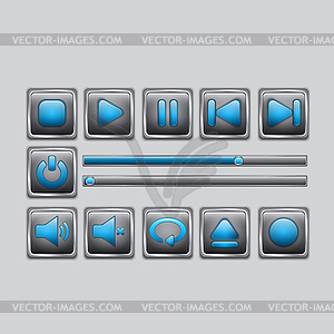 Media player elements - vector image