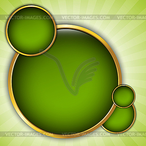 Abstract background with green bubbles - vector clip art