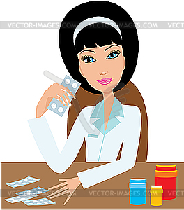 Medical doctor woman - vector image