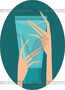 Cream for hands. - vector image