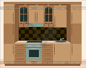Kitchen furniture. Interiors - vector clip art
