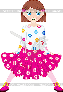 Happy girl - vector clipart