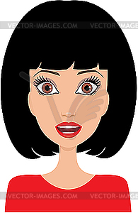 Surprised young woman - vector clipart