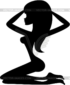 Silhouette of the woman - vector clipart