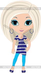 Woman cartoon - color vector clipart