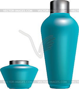 Shampoo and cream - color vector clipart