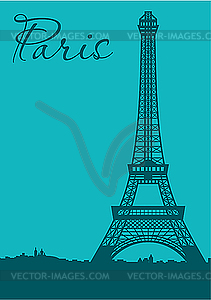 Paris. Card. - vector clipart