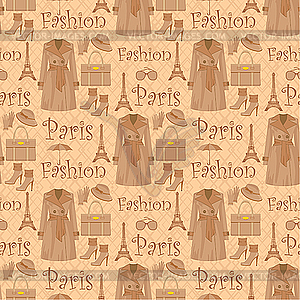 Seamless fashion pattern - vector clipart