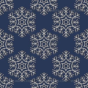 Seamless snowflakes pattern - vector clipart