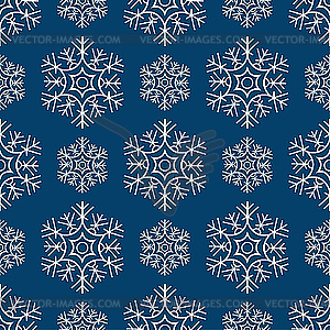 Seamless snowflakes pattern - vector clip art