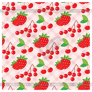 Seamless fruit pattern - stock vector clipart