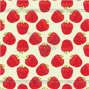 Seamless strawberries pattern - vector image