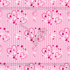 Seamless hearts pattern - vector clip art