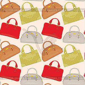 Seamless bags pattern - vector clipart / vector image