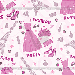 Seamless fashion pattern - vector clipart