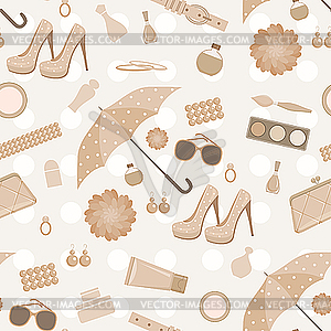 Seamless fashion pattern - vector clipart