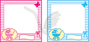 Baby photo frame - vector image