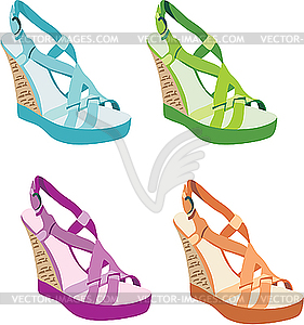 Women`s shoes - vector image