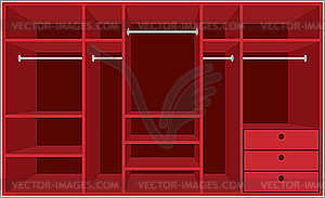 Wardrobe room. Furniture - vector clip art