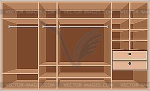 Wardrobe room. Furniture - vector clipart