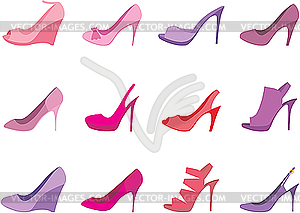 Female shoes - vector clipart