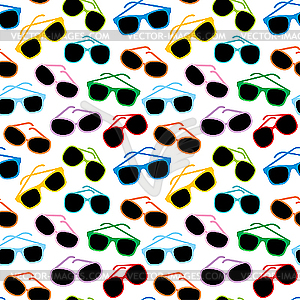 Seamless sun glasses accessories pattern - vector clipart / vector image