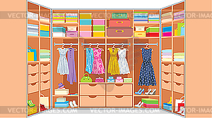 Wardrobe room. Furniture - royalty-free vector image