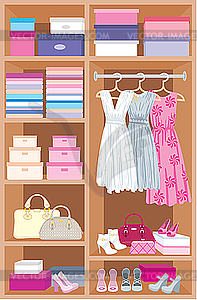 Wardrobe room. Furniture - vector clip art