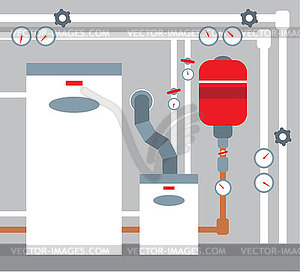 Boiler room - vector image