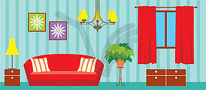 Living room - vector clipart