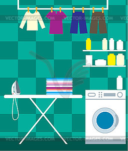 Washing room - stock vector clipart