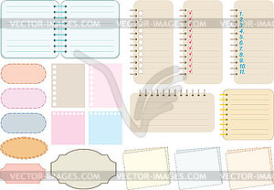 Scrapbook elements. Paper and notebooks - vector image