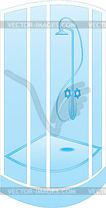 Shower cabin - vector clipart