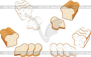 Set of bread - vector image