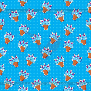 Seamless cupcake pattern - vector clip art