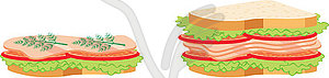 Two sandwiches - vector clipart