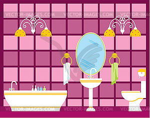 Bathroom - royalty-free vector clipart