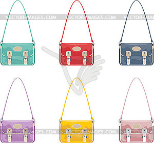 Set of youth bags - vector image