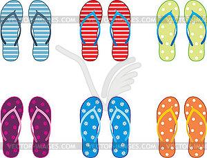 Beach slippers - vector clipart