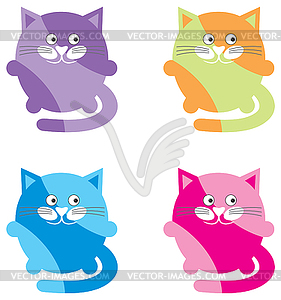 Cartoon cats - vector clipart
