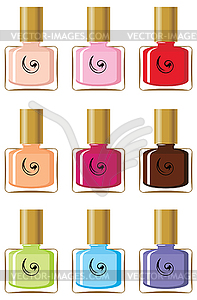 Nail polishes - vector image