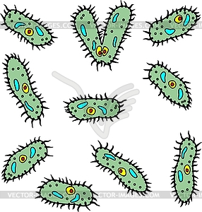 Микробы - инфузорий - векторный клипарт / векторное изображение