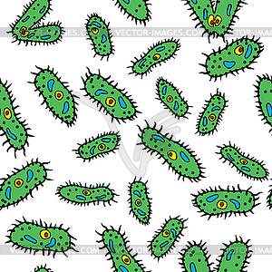 Seamless texture of ciliates - vector clipart