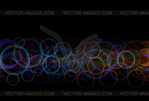 Абстрактный фон - цвета кругов и линий - векторная иллюстрация
